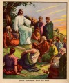 Jesús enseñando cómo orar cristiano religioso